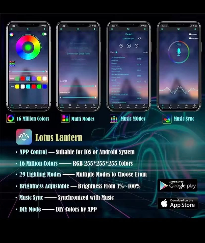 5m Car Interior Atmosphere Lighting LED Strip